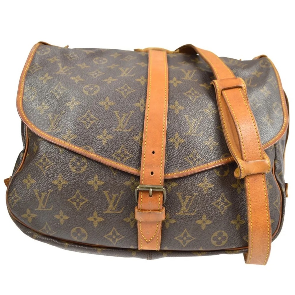 Louis Vuitton Brown and Tan Monogram Bag